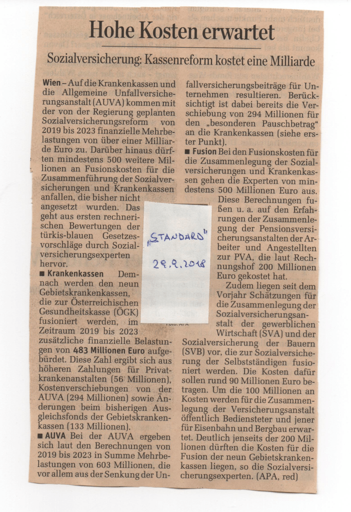 Hohe Kosten erwartet